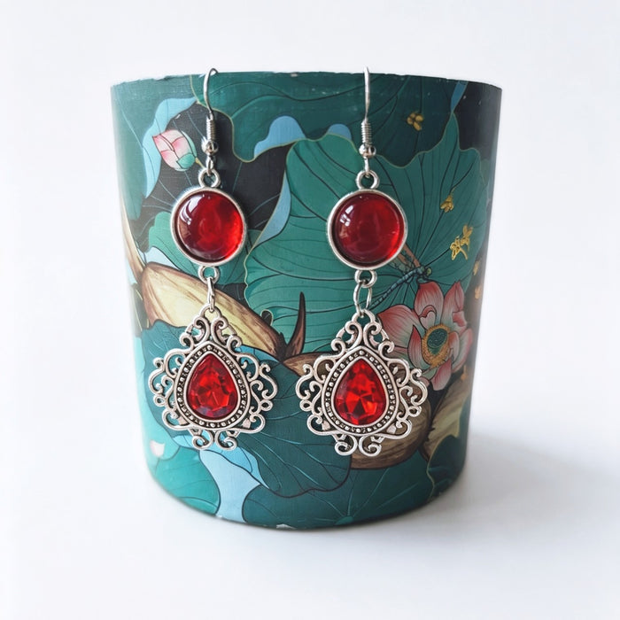 Wholesale Gothic Vampire sy  Earrings Acrylic Crystal Electroplated Fashion Jewelry Accessory