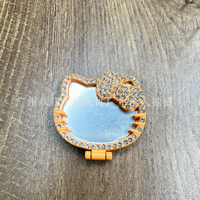 Wholesale Cartoon cat mirror metal phone stand