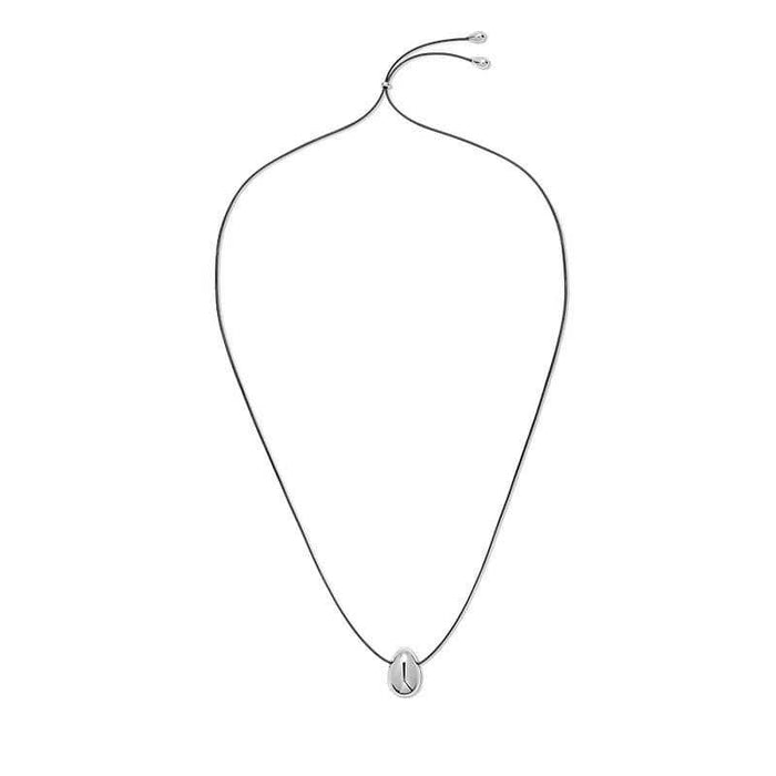 Wholesale Simple natural stone donut water droplet tiger eye pendant necklace, niche high-end sweater chain