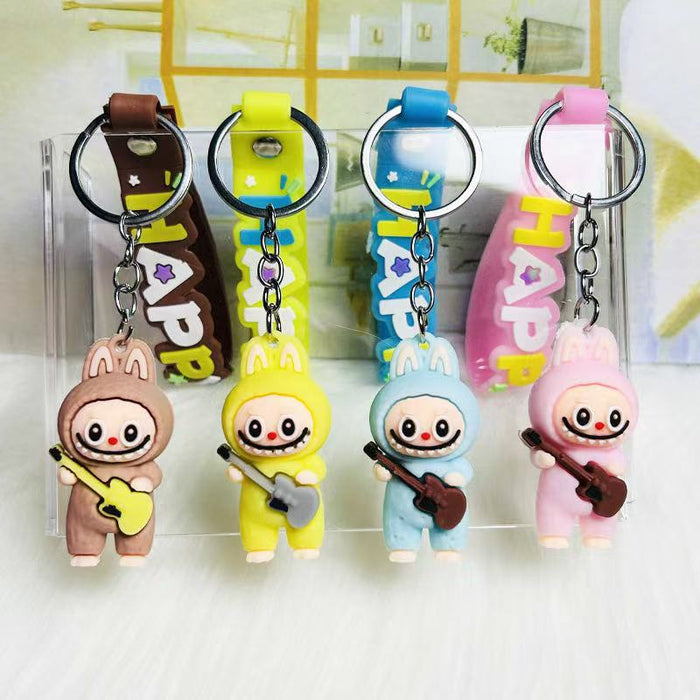 Wholesale Cute guitar sheep keychain