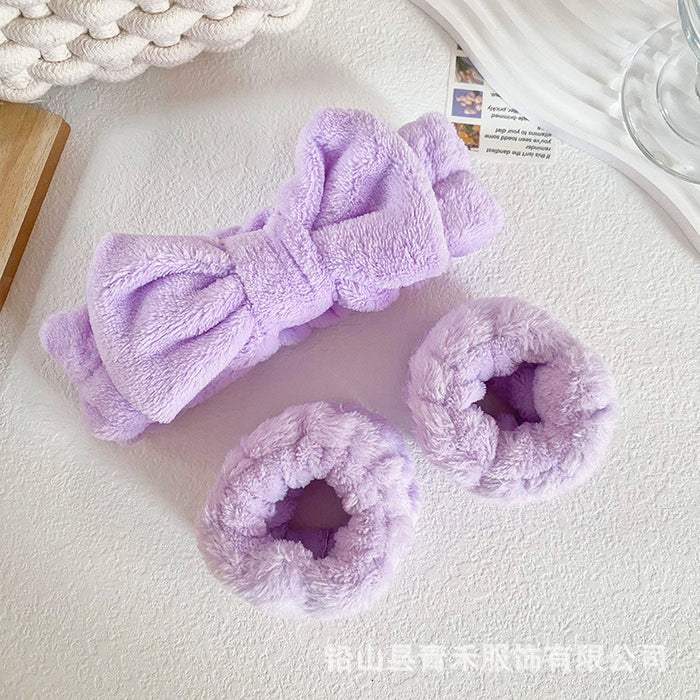 Wholesale Butterfly End Hairband Wristband Set for Women Washing and Beauty Headband Wristband Wristband Hair Accessories Headdress