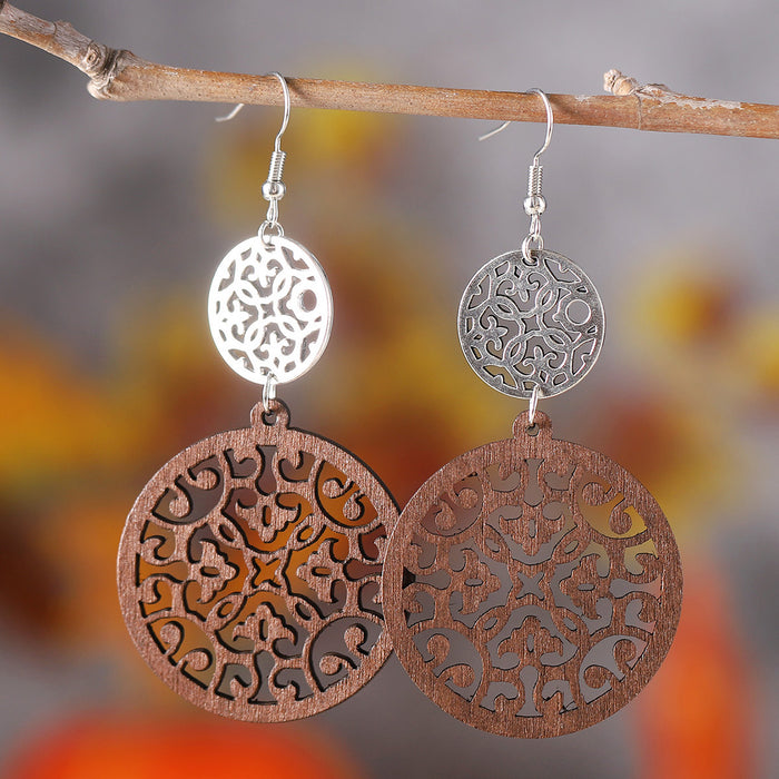 Wholesale Pendant Earrings Bohemian Wooden Fashion Earrings