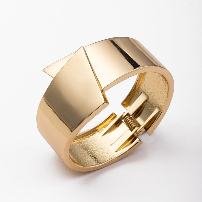 Wholesale New fashion accessories with shiny plain ring bracelet, wide open alloy bracelet, exaggerated bracelet