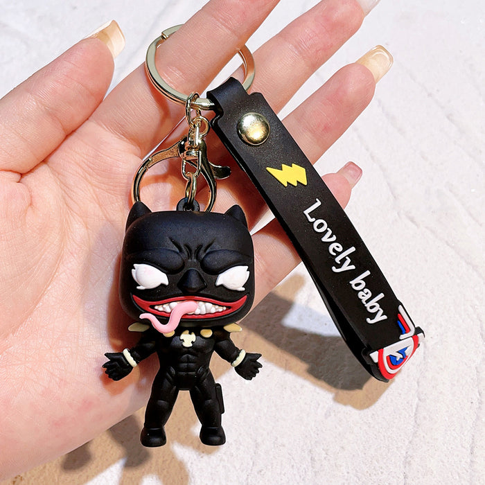 Wholesale Silicone Cartoon Doll Keychain JDC-KC-QiChao067