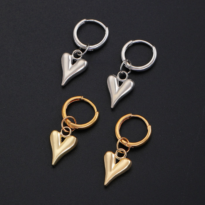 Wholesale Simple irregular patchwork heart necklace