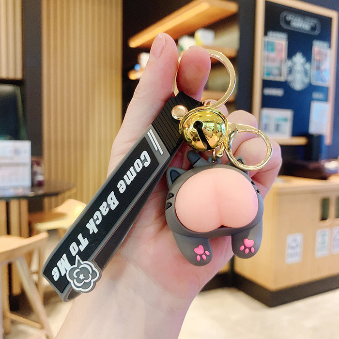 Wholesale Cute soft rubber decompression doll pendant keychain creative personalized couple bag