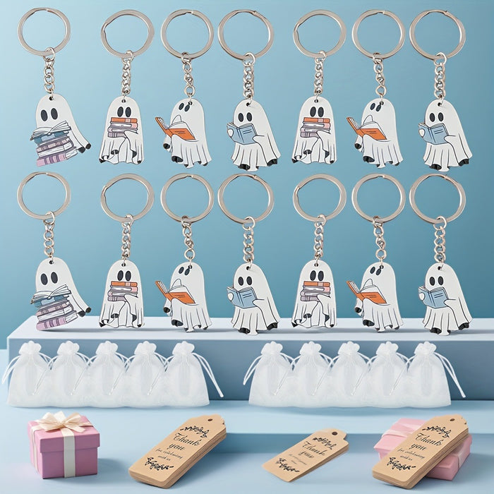 Wholesale  Book Ghost Acrylic Keychain Bag Charm MOQ≥10
