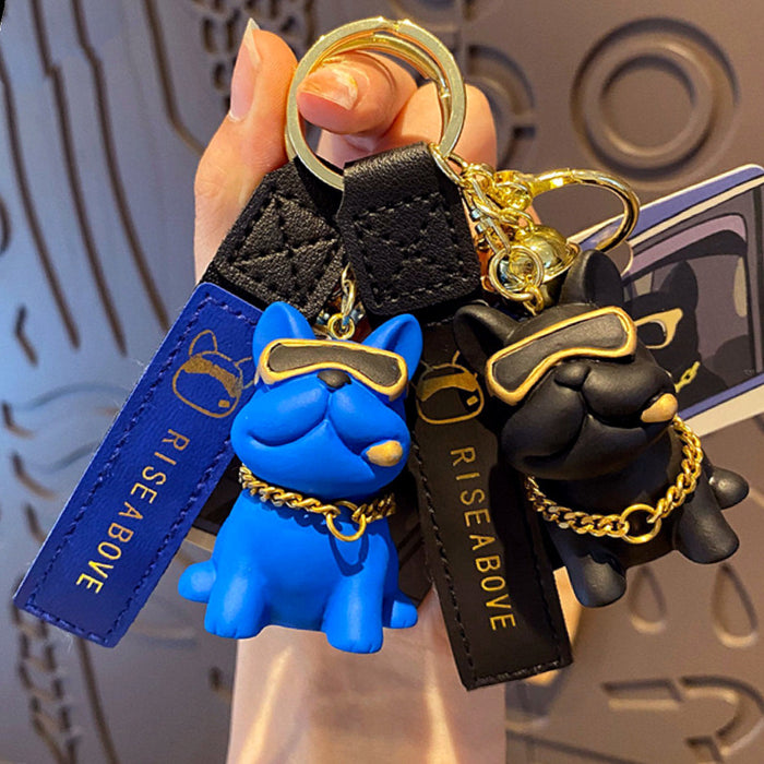 Wholesale Cute Resin Bulldog Keychain