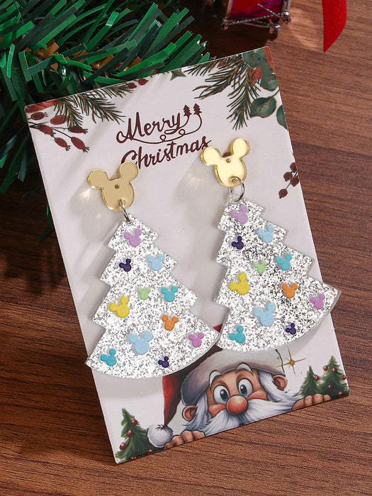 Wholesale fashion creative acrylic Christmas earrings
