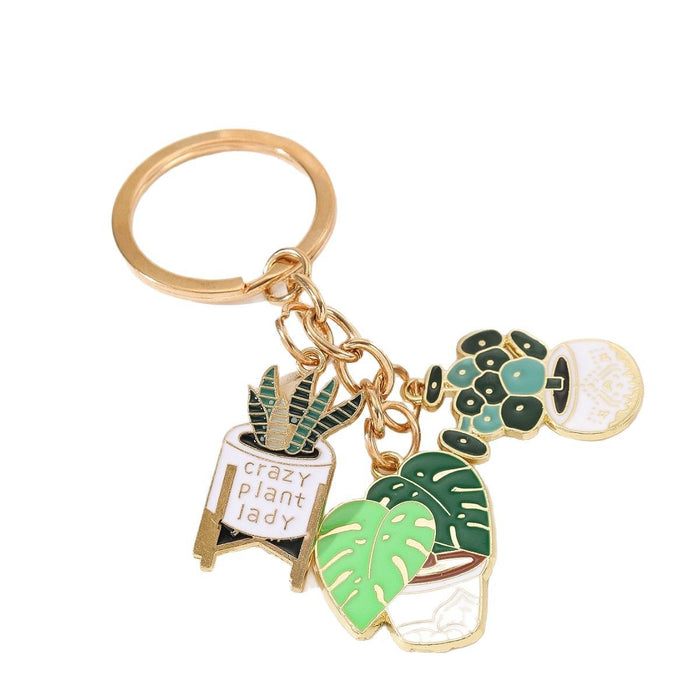 Wholesale pot meat shape green keychain