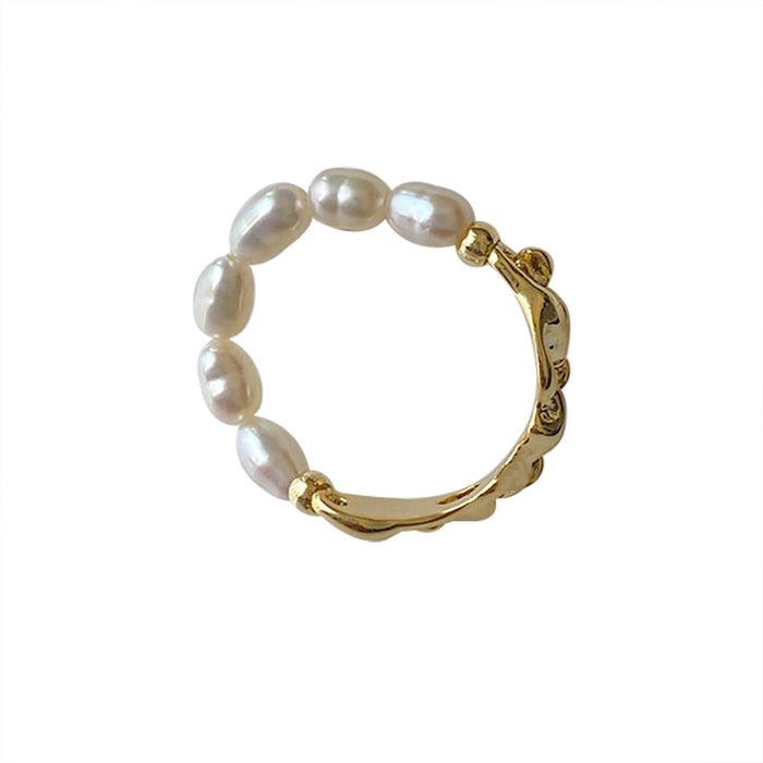 Wholesale Adjustable pearl ring quality, niche and cool style ring