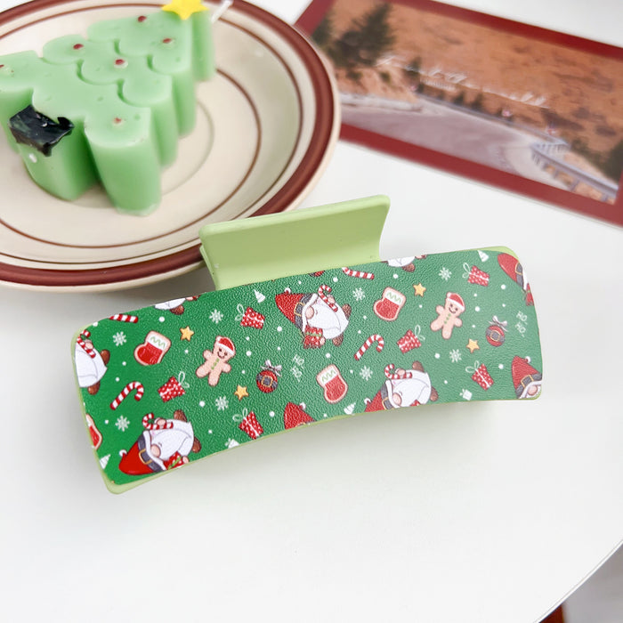 Wholesale Christmas plastic clip patch hair clip dopamine small fresh  atmosphere shark clip hair accessories