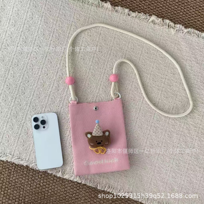 Wholesale Knitted Crossbody Bag with Rope and Beads Cute Phone Purse MOQ≥3