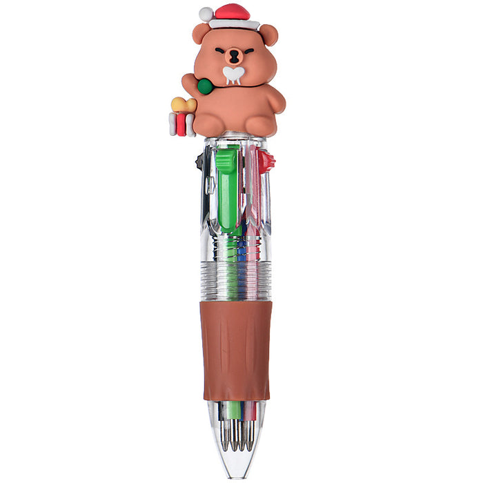Wholesale Four-color ballpoint pen cute cartoon multi-color pen