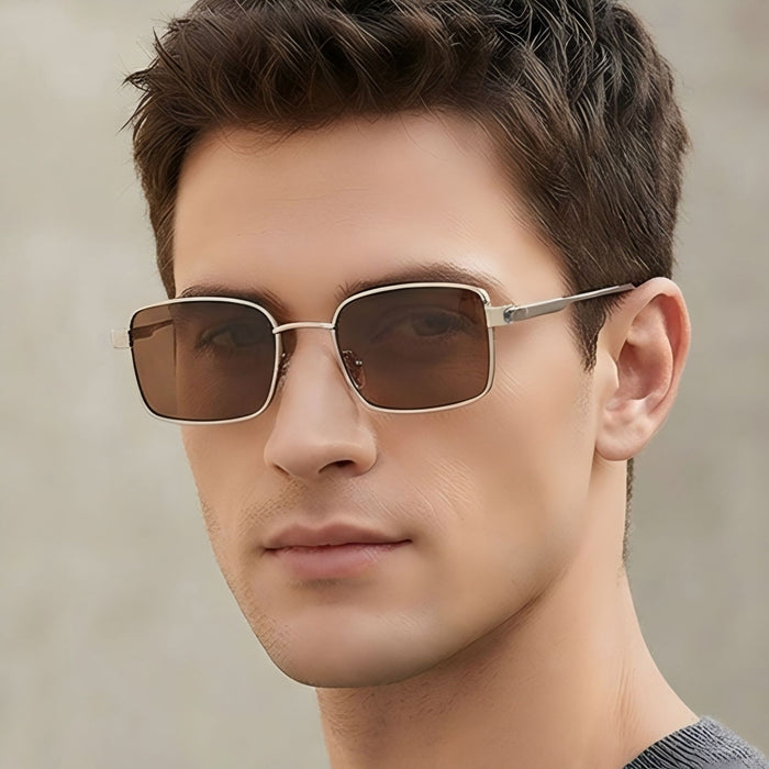 Wholesale Metal Cat-Eye Retro Square Sunglasses Gold Frame Gray Lenses UV400 for Women Party Outdoor Driving