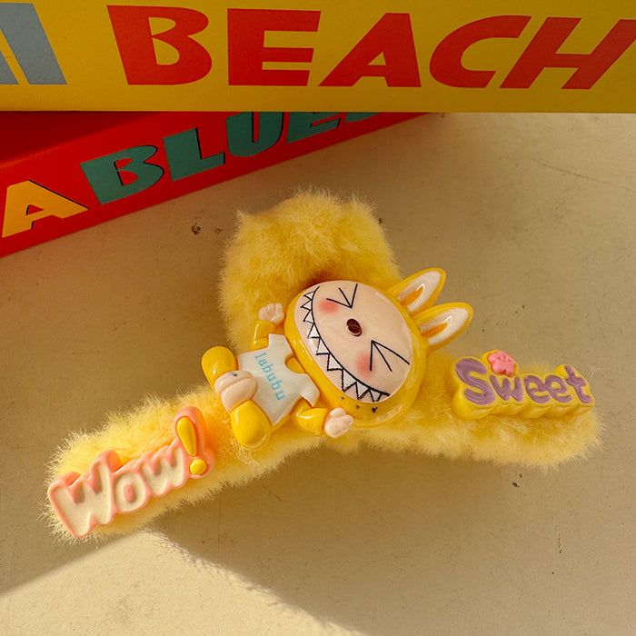 Wholesale Clip hair accessories grabbing clip cute plush hair clip female back of the head hair shark clip