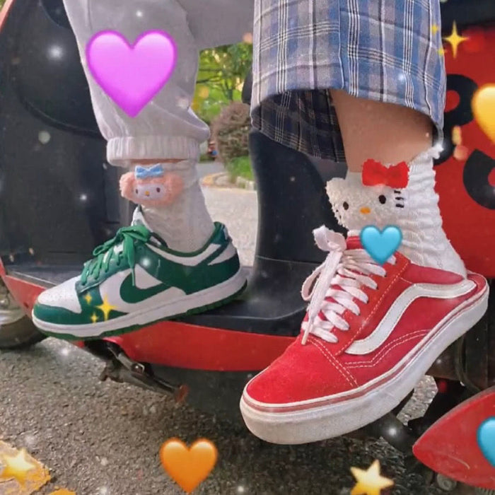 Wholesale White Cat Cute Couple Autumn and Winter Socks