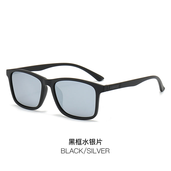 Wholesale men's business polarized sunglasses square frame sunglasses outdoor fishing driving night vision glasses