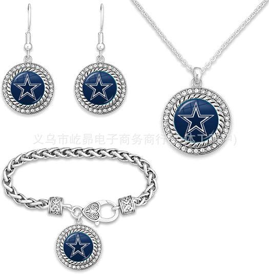 Wholesale Rugby Bracelet Necklace Earring Set
