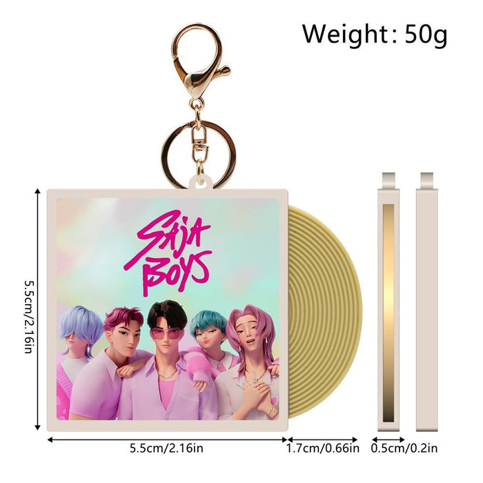 Wholesale KPOP CD vinyl record keychain