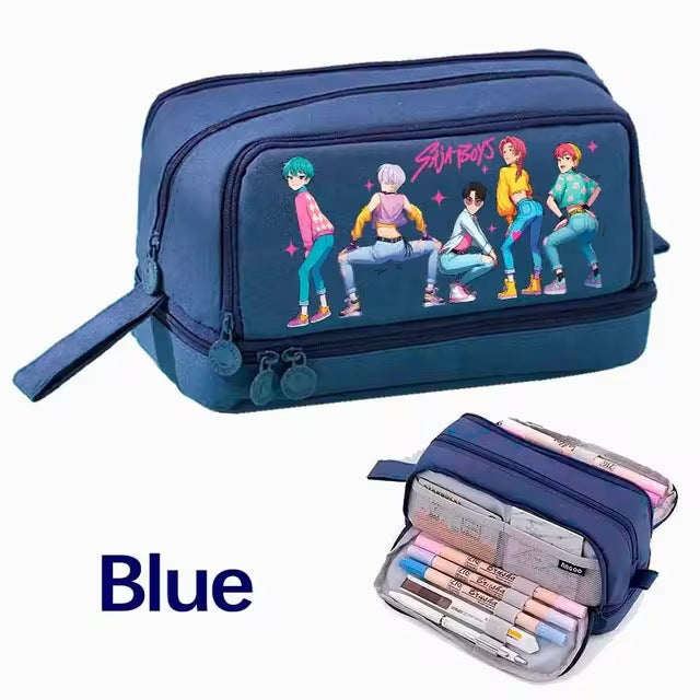 Wholesale Fashion Polyester Cartoon Pencil Case Multifunctional Stationery Pouch Cute School Bag