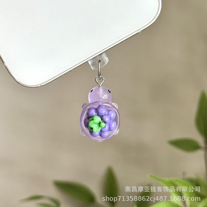 Wholesale 4pcs/ set Vegetable and fruit glow-in-the-dark turtle Mobile Phone Stands