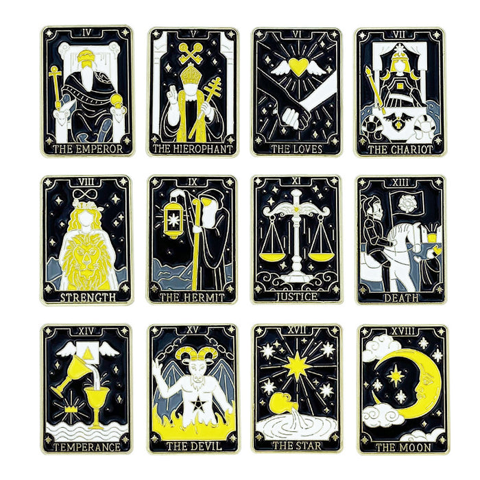 Wholesale Chic Zodiac Contion Brooch Pin Zinc Alloy Baking Paint MOQ≥2