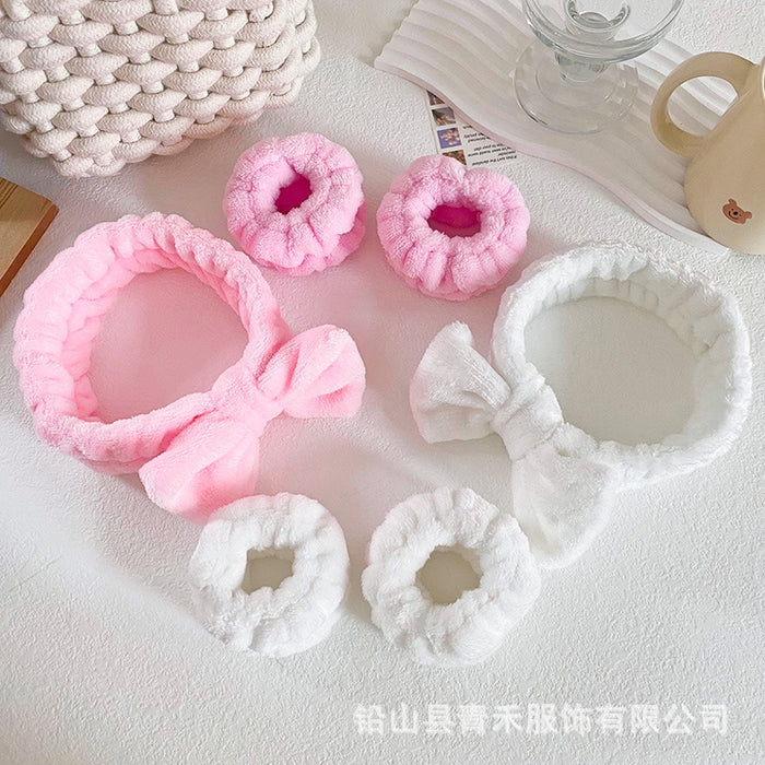 Wholesale Butterfly End Hairband Wristband Set for Women Washing and Beauty Headband Wristband Wristband Hair Accessories Headdress