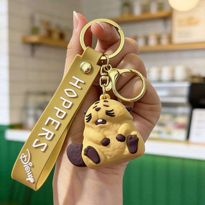 Wholesale Silicone PVC Keychain Bag Charm Beaver Hoppers Design Gift Accessory MOQ≥2