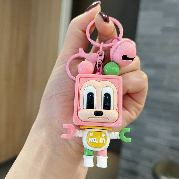 Wholesale Cute PVC blocky keychains for men and women