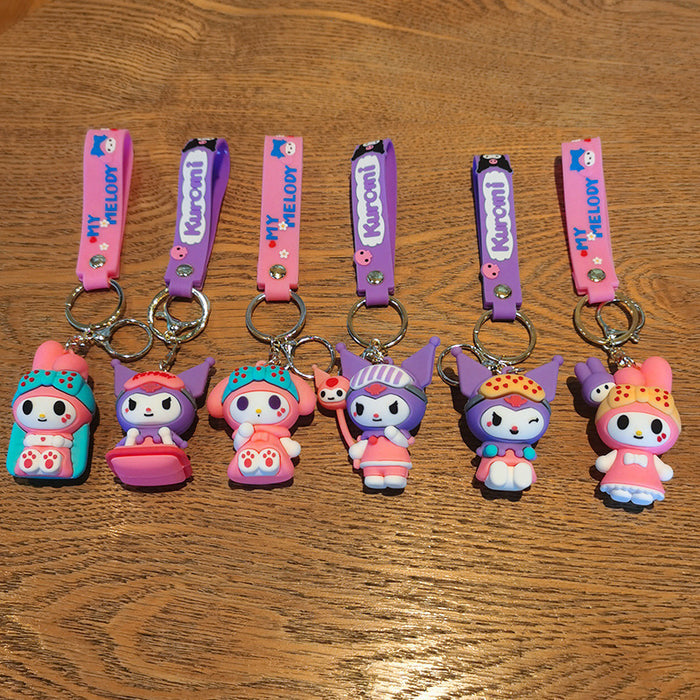 Wholesale Silicone Headband Keychain Charm Gift for Travel Souvenir Car Key Accessory