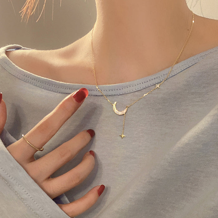 Wholesale Pendant Sea Blue Treasure Stone Necklace with a Hundred Combinations for a Unique Charm Blue Crystal Pendant Clavicle Chain