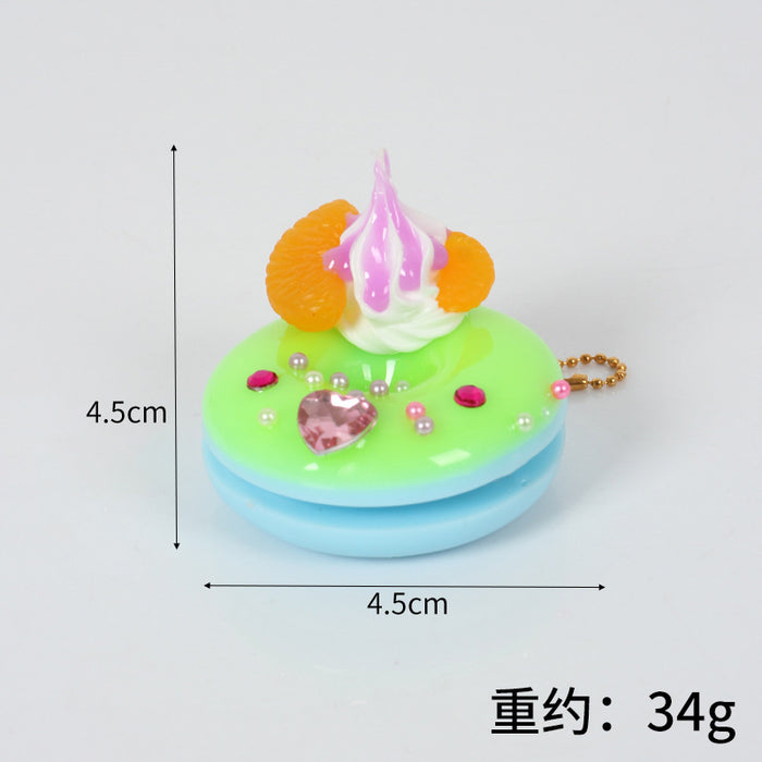 Wholesale PVC Donut Keychain Simulated Dessert Pendant Chic Bag Charm And Car Key Accessory MOQ≥5