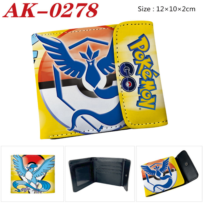 Wholesale Anime Snap Button PU Leather Short Wallet Unisex Card Coin Purse Trendy Boutique Gift
