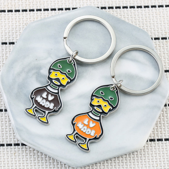 Wholesale Alloy Cartoon Duck Keychain JDC-KC-JinZ014