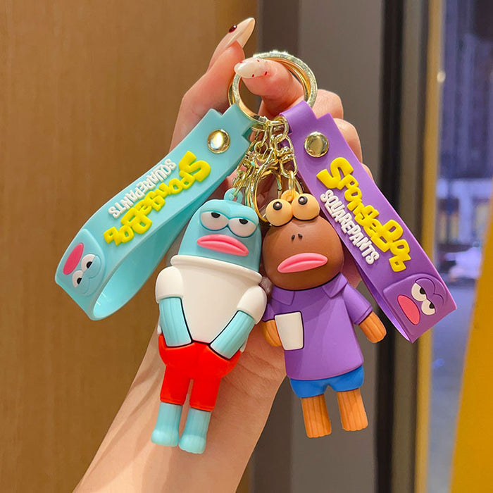 Wholesale Bikini Bottom Dumb Fish PVC Keychain Car Bag Hanging Decorative Gift