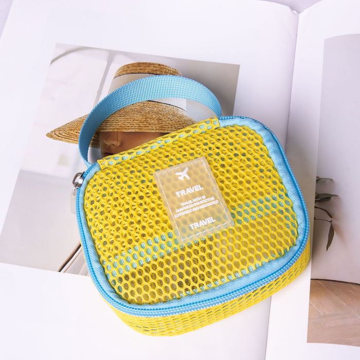 Wholesale Chic Mesh Cosmetic Bag Travel Multipurpose Organizer Handbag For Cosmetics Storage