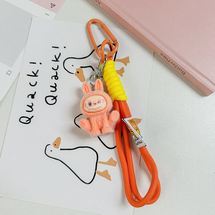 Wholesale flocked cute doll keychain backpack charm