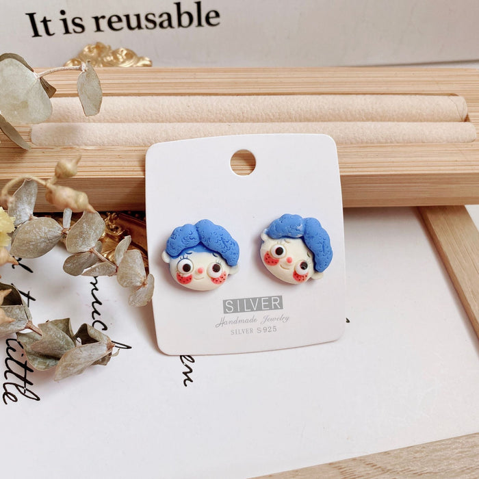 Wholesale alloy funny cute animation earrings JDC-ES-CST003