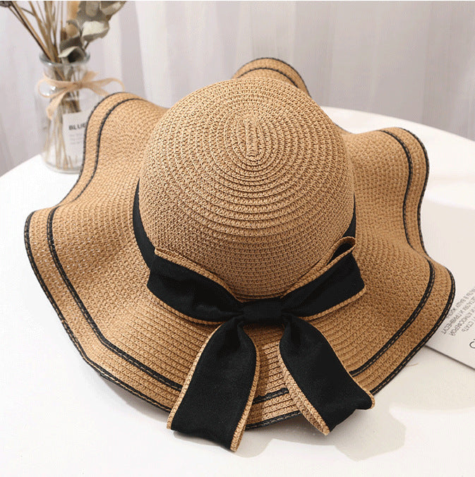 Wholesale Hat women's summer fashion hat UV-proof versatile travel seaside beach straw hat