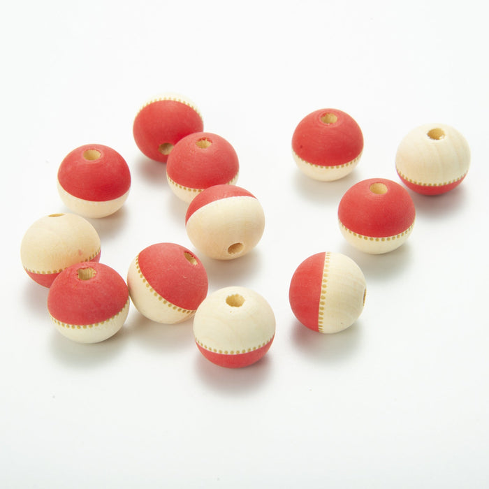 Wholesale of 10PCS/PACK Independence Day Colored Wooden Beads JDC-BDS-DianJin027