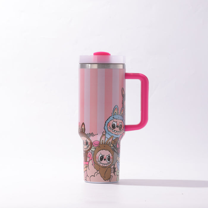 Wholesale 40oz Stainless Steel Tumbler with Handle and Straw Chic Drinkware MOQ≥2