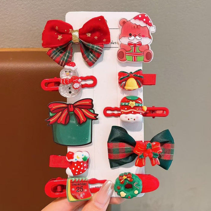 Wholesale Christmas children' s hair clips plush hair clips