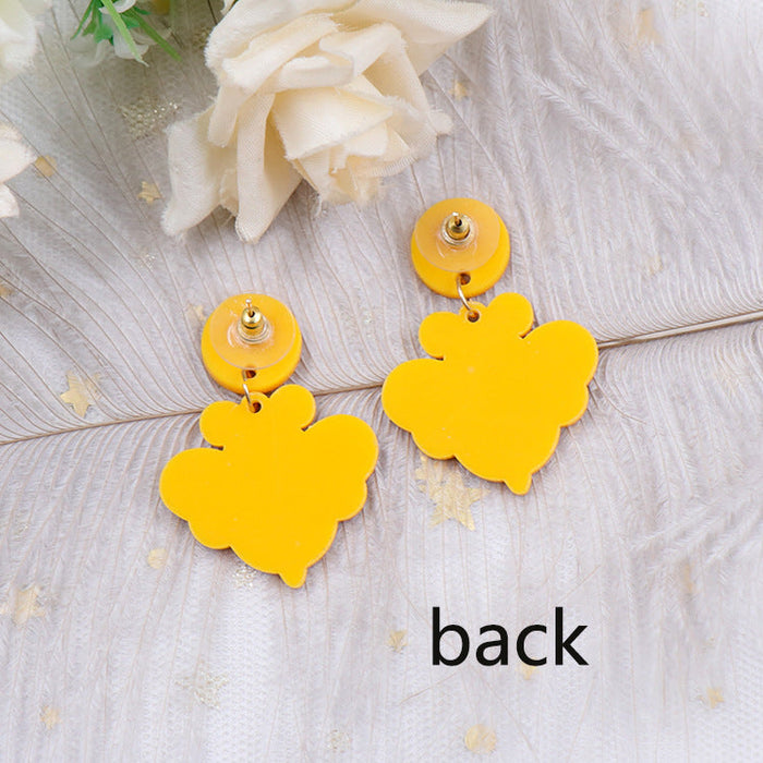 Wholesale Earrings Acrylic Easter Laser Cut Bee JDC-ES-XYan016