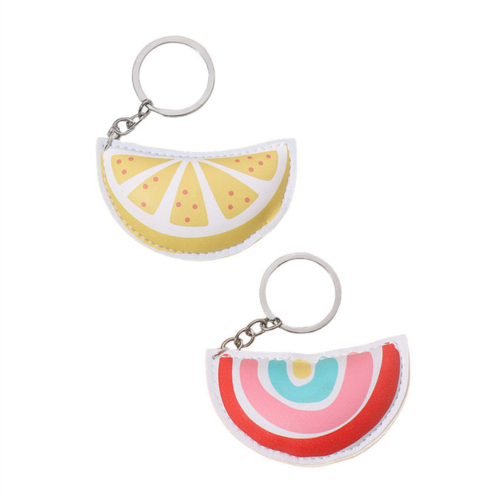 Wholesale PU Filled Cotton Rainbow Keychain JDC-KC-RongRui004