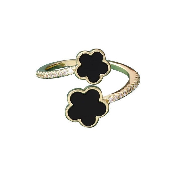 Wholesale Five-petal flower open ring
