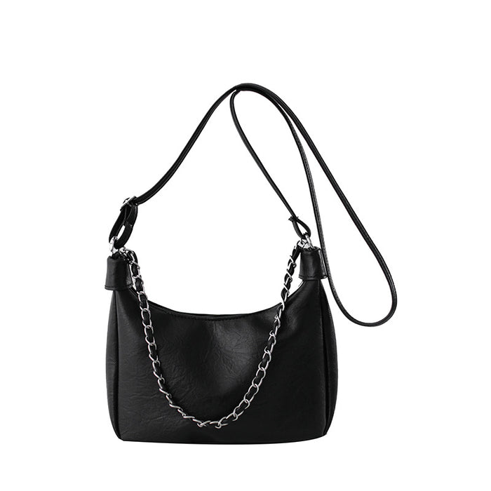 Wholesale Street Trendy Chain Tote Bag PU Small White Fashion Accessory