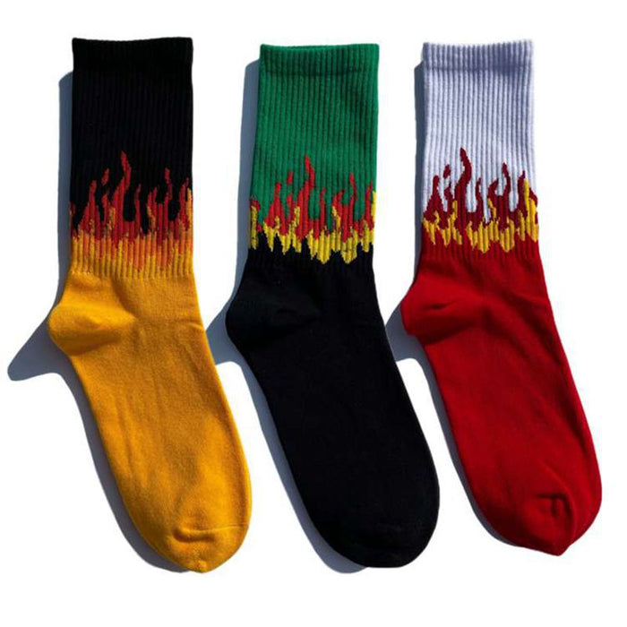 Wholesale Socks Cotton Hip Hop Street Skateboard Blaze JDC-SK-CaiF002