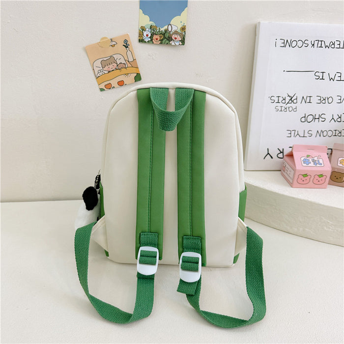 Wholesale Children' s Bag Fashion Oxford Cloth Contrast Backpack Kindergarten Baby School Season Schoolbag