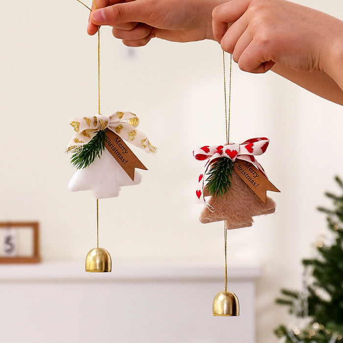 Wholesale Christmas Tree Bell Pendant Hanging Bell Door Bell Hanging Decoration Christmas Car Hanging Wind Bell Gift Christmas Decoration